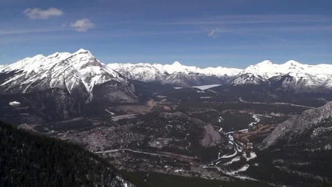 The Rocky Mountains on a sunny day Stock Footage
