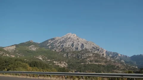 Rocky mountains of the Taurus range in Turkey seen from a car Stock Footage 146029394