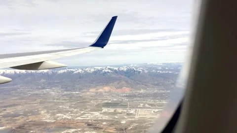 Rocky Mountains View From An Airplane Stock Footage 346007504
