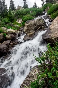 Rocky Mountains Waterfall Stock Photos