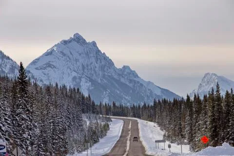 Rocky Mountains Winter Fall Stock Photos