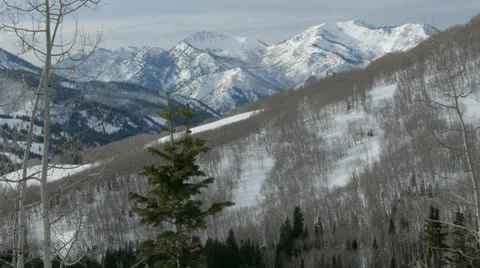 Rocky Mountains in Winter Stock Footage 11263180