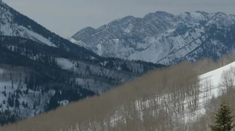 Rocky Mountains in Winter Stock Footage 11263198