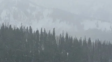 Rocky Mountains in Winter Stock Footage 11263234