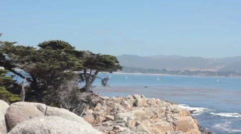 Rocky Ocean Bay  Stock Footage 56573779