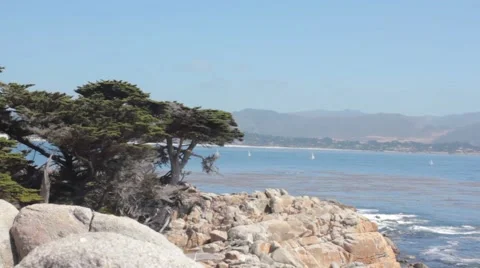Rocky Ocean Bay Timelapse Stock Footage 56573781