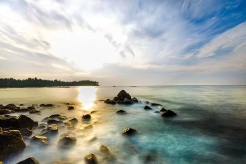 Rocky ocean beach Stock Photos