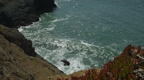 Rocky Ocean Cliff Stock Footage 42075641