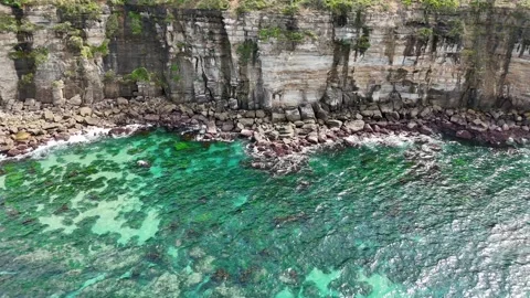 Rocky Ocean Cliffs – Aerial Drone 4K Footage, Australia Stock Footage 317679372