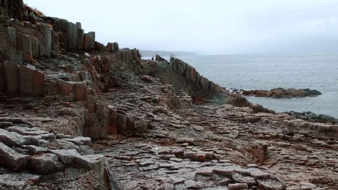 Rocky ocean shore  Stock Footage 84006178