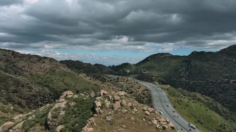 Rocky Peak Freeway Pass B Stock Footage 242037844