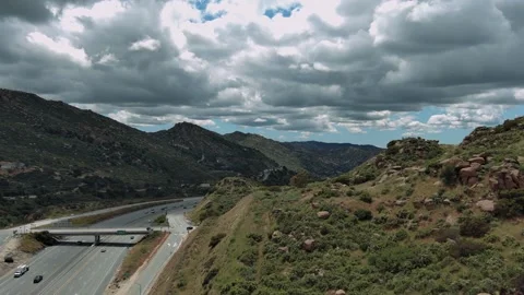 Rocky Peak Freeway Pass D Stock Footage 242038250