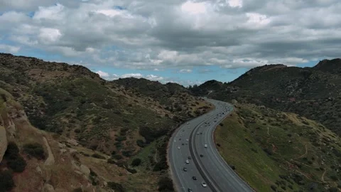 Rocky Peak Freeway Pass A Stock Footage 242038062