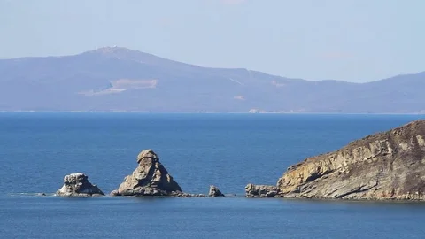 Rocky peninsula on the sky Video stock 69791769