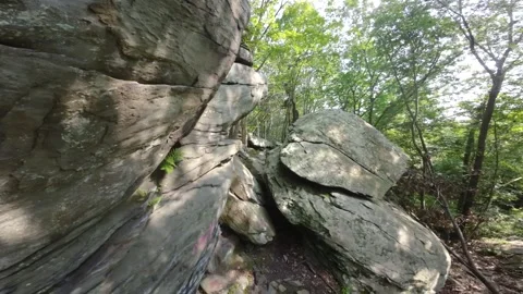 Rocky Point Close-Up: FPV Drone Exploration Stock Footage 246087550