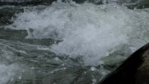 Rocky river cascade with fast and clear water flow Stock-Footage 297656884