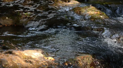 Rocky River &amp; Pool Stock Footage 32216510