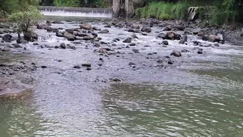Rocky River Weir Stock Footage 340151868