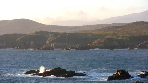 Rocky sea background Stock Footage 93365528