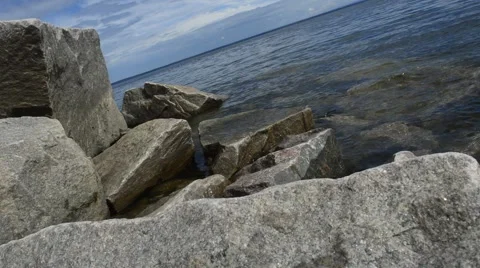 Rocky sea shore Video stock 54448009
