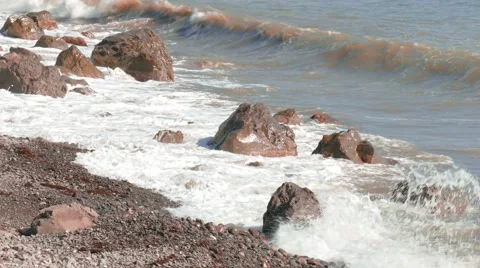 Rocky sea shore Stock Footage 68158341