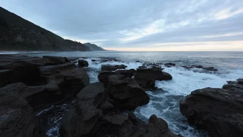 Rocky seascape Stock Footage 260777931