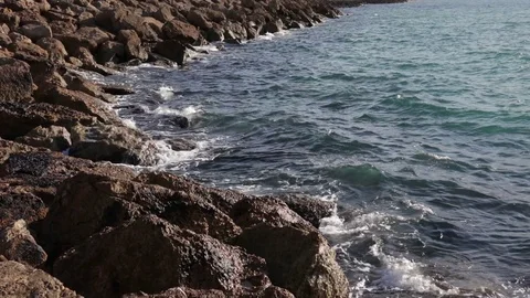 Rocky seashore Stock Footage 128714969