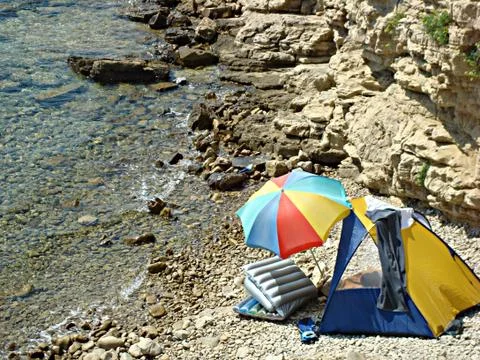 Rocky seashore Stock Photos