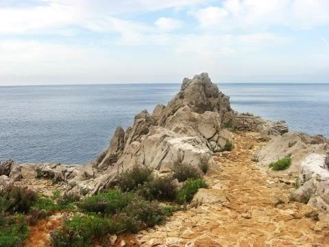 Rocky seashore Stock Photos
