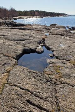 Rocky seashore. Foto stock