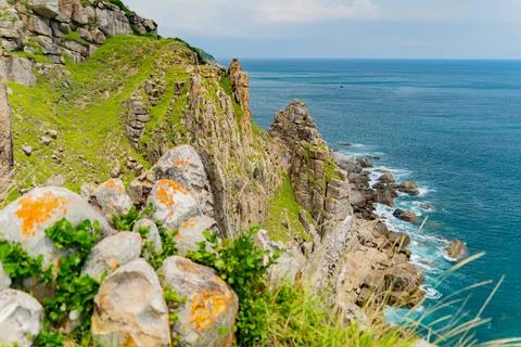 Rocky seashore. 스톡 사진