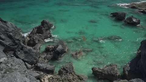 Rocky Shore Bermuda Stock Footage 82049600