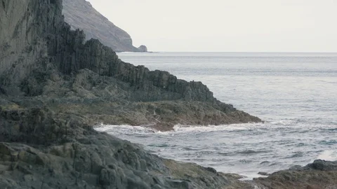 Rocky shore in the ocean Stock-Footage 75884467
