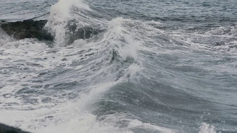 Rocky shore in the ocean Stock-Footage 75886021