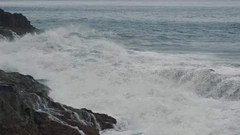 Rocky shore in the ocean Stock-Footage 75887887