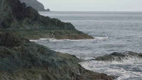 Rocky shore in the ocean Stock-Footage 75894175