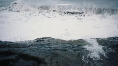 Rocky shore in the ocean Stock-Footage 75920082