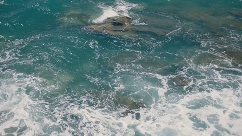 Rocky shore in the ocean Stock Footage 75933452