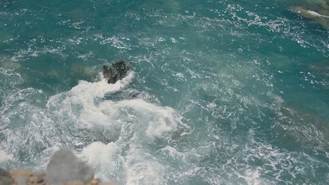 Rocky shore in the ocean Stock-Footage 75942810