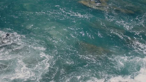 Rocky shore in the ocean Stock Footage 75943617