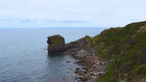 Rocky shore of the ocean. Stock Footage 80451825