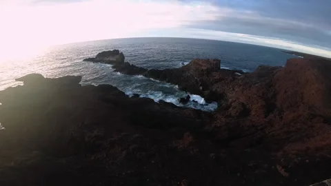 Rocky shore by the sea Stock Footage 197406420