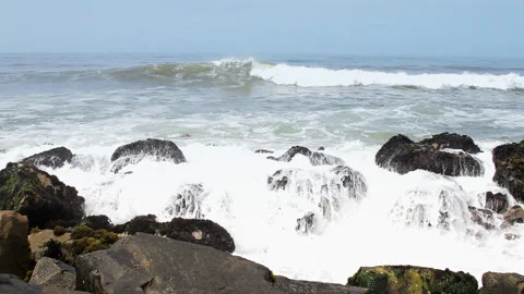 Rocky Shore wave Stock Footage 335784936