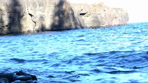 Rocky shore with waves Stock Footage 45531601