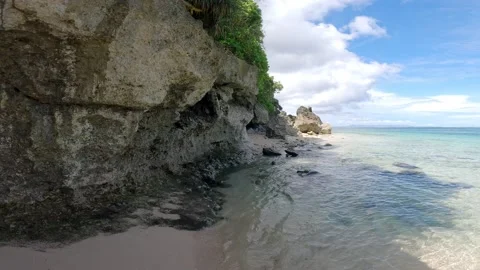 Rocky shore with waves Stock Footage 237560538