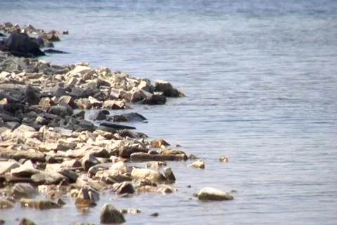 Rocky shoreline Stock Footage 149460