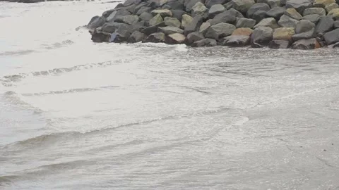 Rocky shoreline Stock Footage 218433808