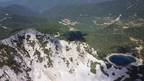Rocky Summit of Sinanitsa Mountain – Pirin Bulgaria Aerial Drone Footage Stock Footage 332012473