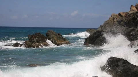 Rocky Surf Stock Footage 7737218