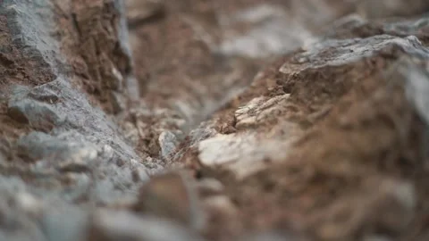 Rocky surface spreading over Chimaera mountain peak slope Stock Footage 143358731